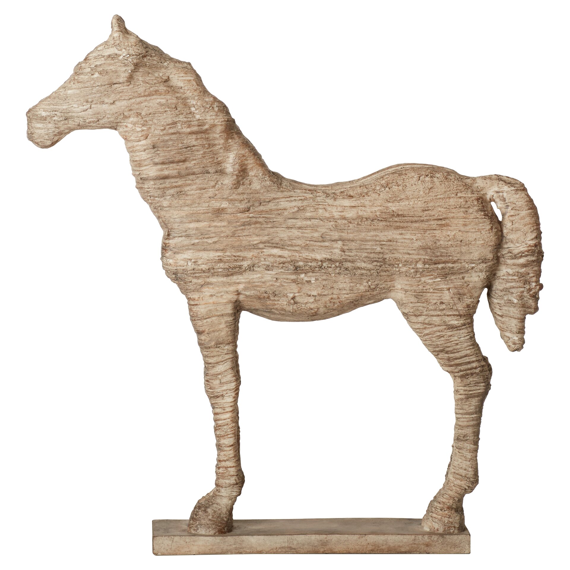 Тарелка деревянная лошадь